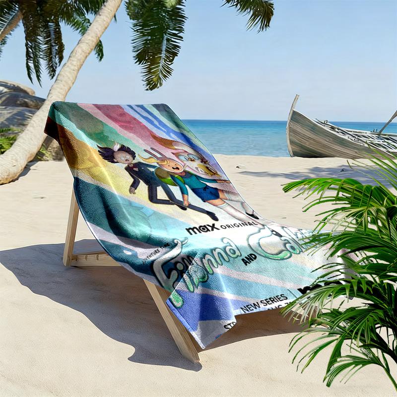 Fionna and Cake 2D Flat Print Beach Towel, Large Soft Quick Dry Towel for Beach Camping Swimming.MSTJ0918565