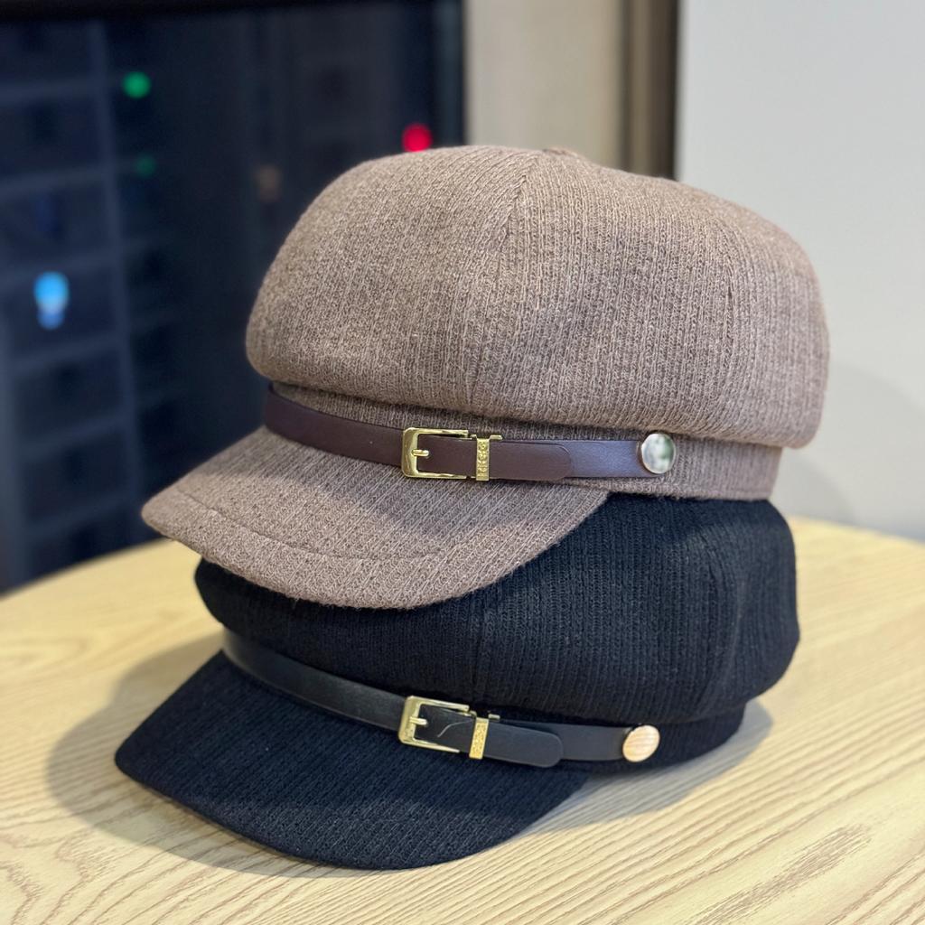 Новая восьмиугольная шляпа для женщин Модная осенне-зимняя шляпа-берет для большого обхвата головы и маленького лица Подходит для квадратного и круглого лица