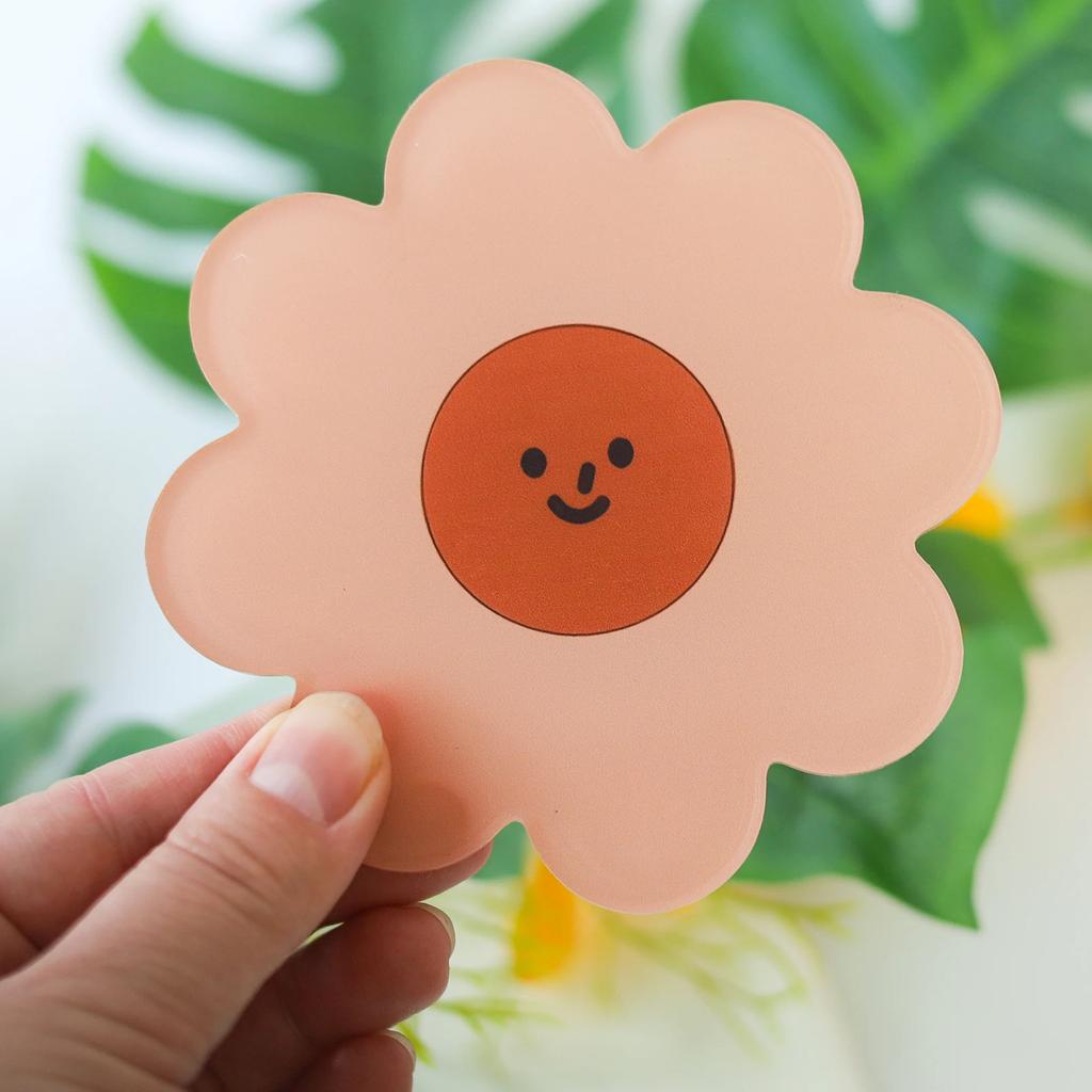 Подставки под стаканы с цветами, акриловые, водонепроницаемые, теплоизоляционные, противоскользящие, коврики для кофейных чашек, милые подставки под цветы, подставки под кухонные принадлежности, декоративная подставка