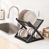 Double-Layer Dish Rack Stainless Steel Pipe Cutlery Drying Rack Multifunctional Bowl Storage Holder for Home Kitchen