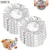 50 PCS Reusable Foil Food Shelter - Heat-resistant and Insulated Film for Kitchen Storage, Preservation