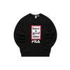 Fila X Have A Good Time Collaborative Letter Print Round Neck Pullover Sweatshirt Men Sweatshirt Black F11U149204F-BK