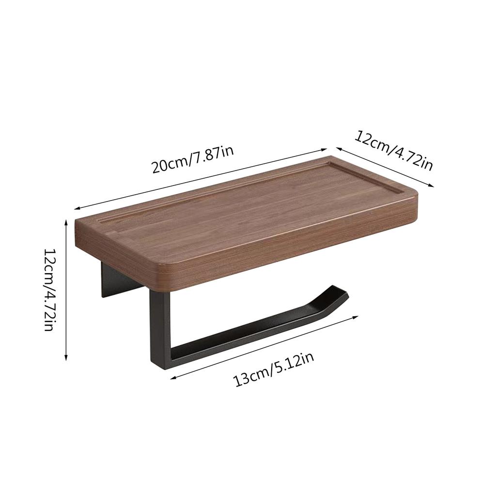 Держатель рулона туалетной бумаги с подносом Настенная полка для хранения Диспенсер для рулона туалетной бумаги для ванной комнаты Легкий отрыв