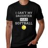 I Can't My Daughter Has Softball Mom Dad T-Shirt T Shirts for Man Pack Cotton Man Graphic T Shirt G Man T Shirts for Men T-Shirt
