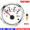 ZMFJH 50~150℃/120~300℉ 52mm Oil Temperature Gauge with Flashing Alarm Red Backlight Oil Temp Meter for Auto Car Marine 12V24V