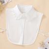 Women's Lace Pointed Neck Chiffon Fake Collar, Fashionable and Versatile, Personalized Decoration, Detachable Fake Collar