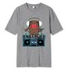 Футболки Domo Kun DJ Domo, мужские хлопковые футболки с юмором, дышащие футболки с круглым вырезом и коротким рукавом в стиле Харадзюку, свободные футболки, хлопковые топы, идея для подарка