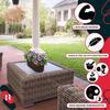 Balcony Flower Pot, Flower Box for Balcony, Terrace, Brown, 40cm, 6 PCS