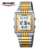SKMEI 2335 Business Digital Square Electronic Watch Men's Fashion Waterproof Stainless Steel Strap Women's Watch reloj hombre