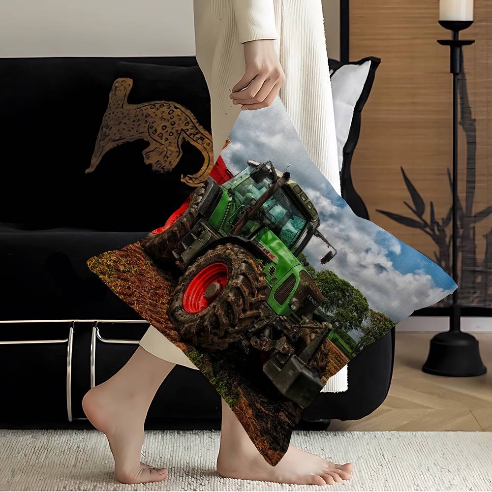 Car Tractor Decorative Room Aesthetics Pillow Case Home Decor Bedroom Sofa Bed Couch Pillow Cover 45X45