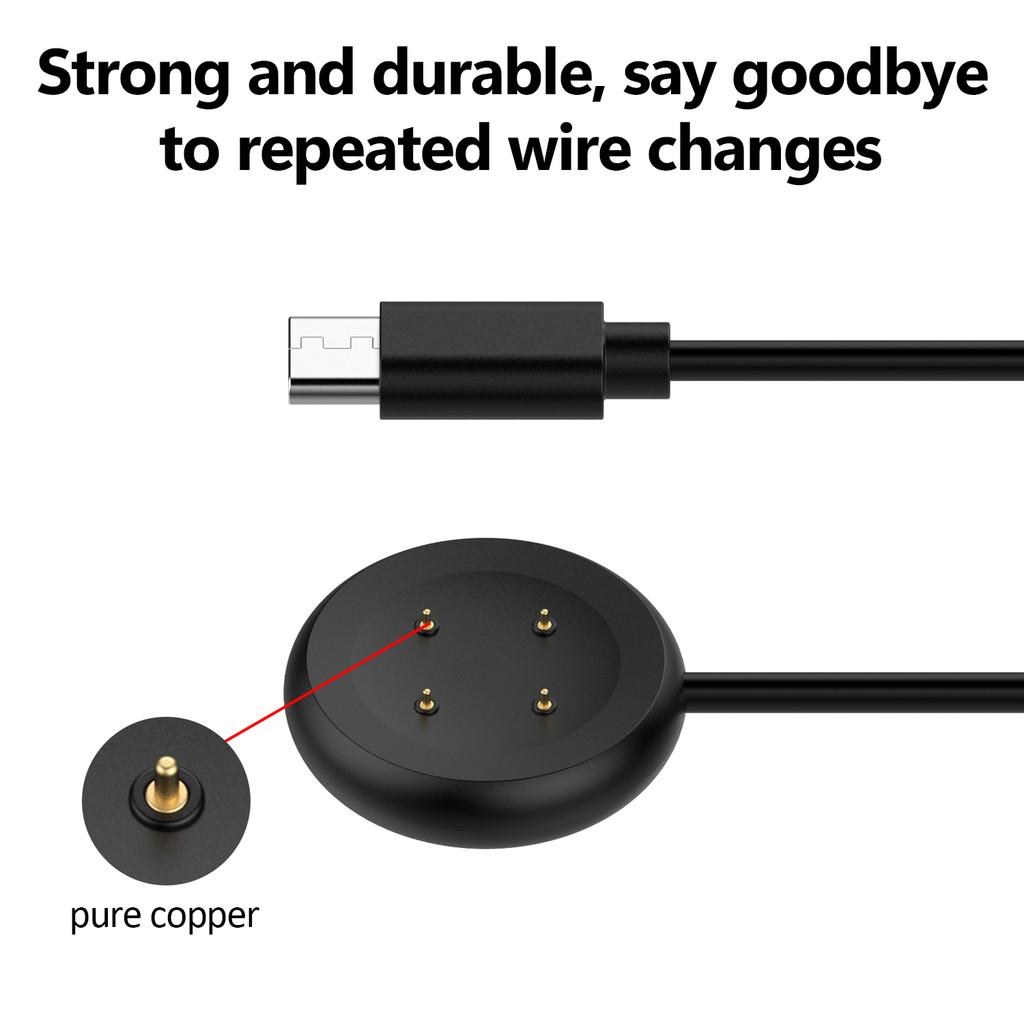 USB Charging Cable for Google Pixel Watch 2/ Watch 3 Charger Replacement Charging Dock Accessories Portable White/Black Non-Slip Stable Base