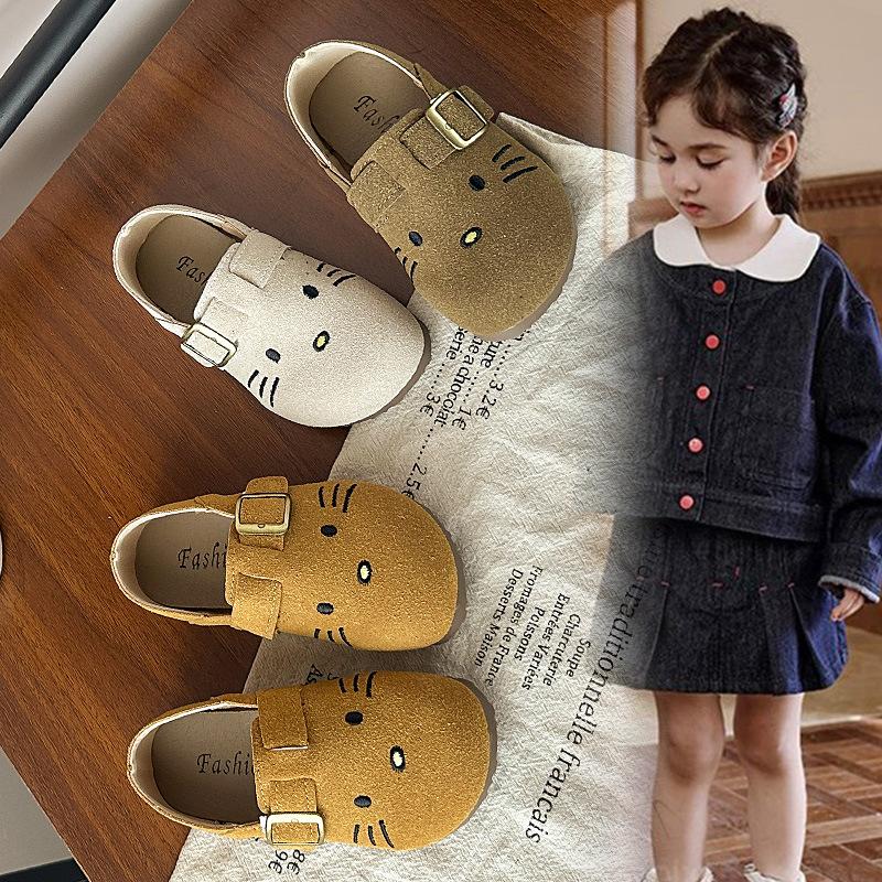 Children's cute kitten Birkenstock shoes2026Spring and Autumn Children's Soft Sole Non-Slip Shoes for Small, Medium, and Large Kids