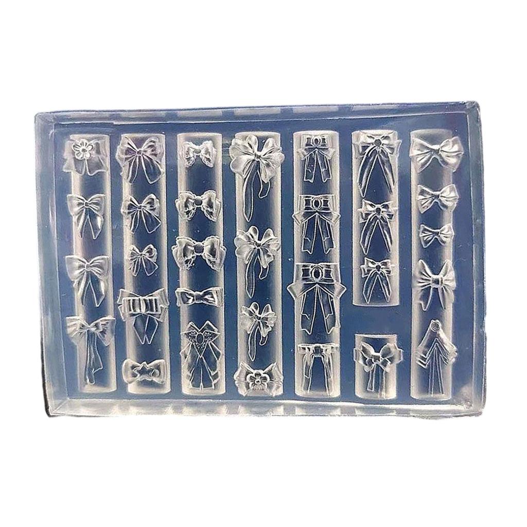 Silicone 3D Nail Embellishment Molds Delicate Shape Small Accessories Crafting Molds Present for Beauty Enthusiasts