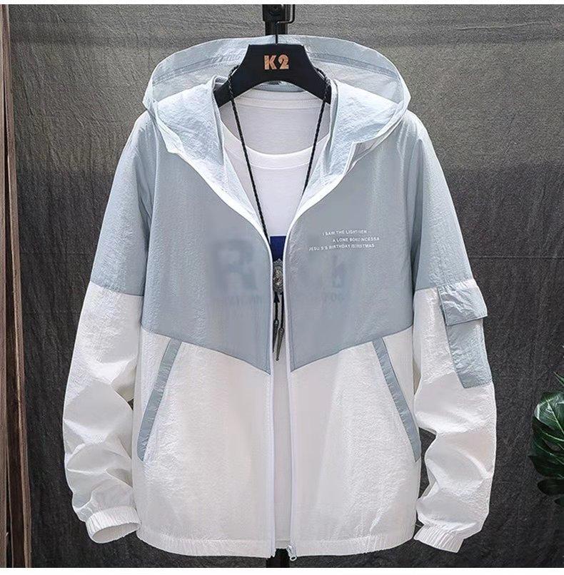 Summer men's sunscreen clothing ultra-thin breathable sunscreen clothing trend Korean version handsome ice silk light sunscreen shirt jacket
