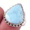 Кольцо в подарок из стерлингового серебра 925 пробы с драгоценным камнем из натурального ларимара Natural Republic S.8 n5n62