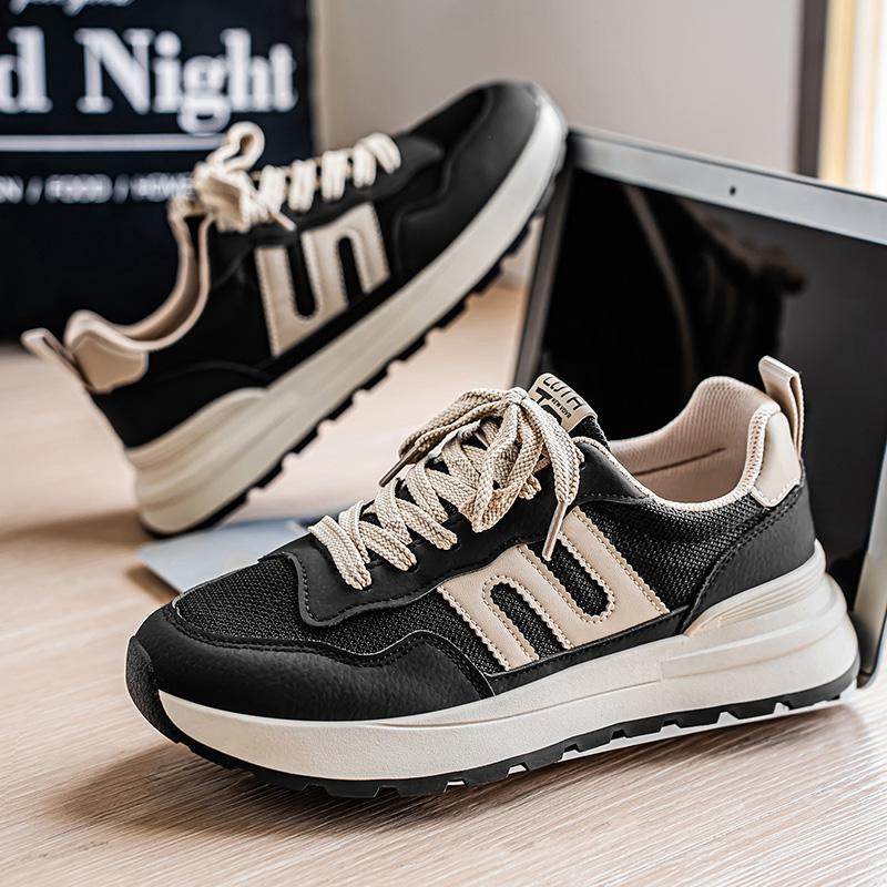 Новые модные мужские кроссовки Four Seasons с толстой подошвой для студентов и мальчиков, трендовые кроссовки с мягкой подошвой, дышащие, повседневные кроссовки для бега