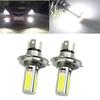 Eaglerich 2pcs Super Bright H4 COB with Lens 7.5W Cob LED Strobe Flash Fog H4 Led Headlight Bulb Lamp
