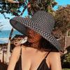 Elegant Wide Brim Sun Bucket Hats - French Hepburn Style, Hollow Out Design, Outdoor Sunscreen, Travel, Beach, Daily Use for Women