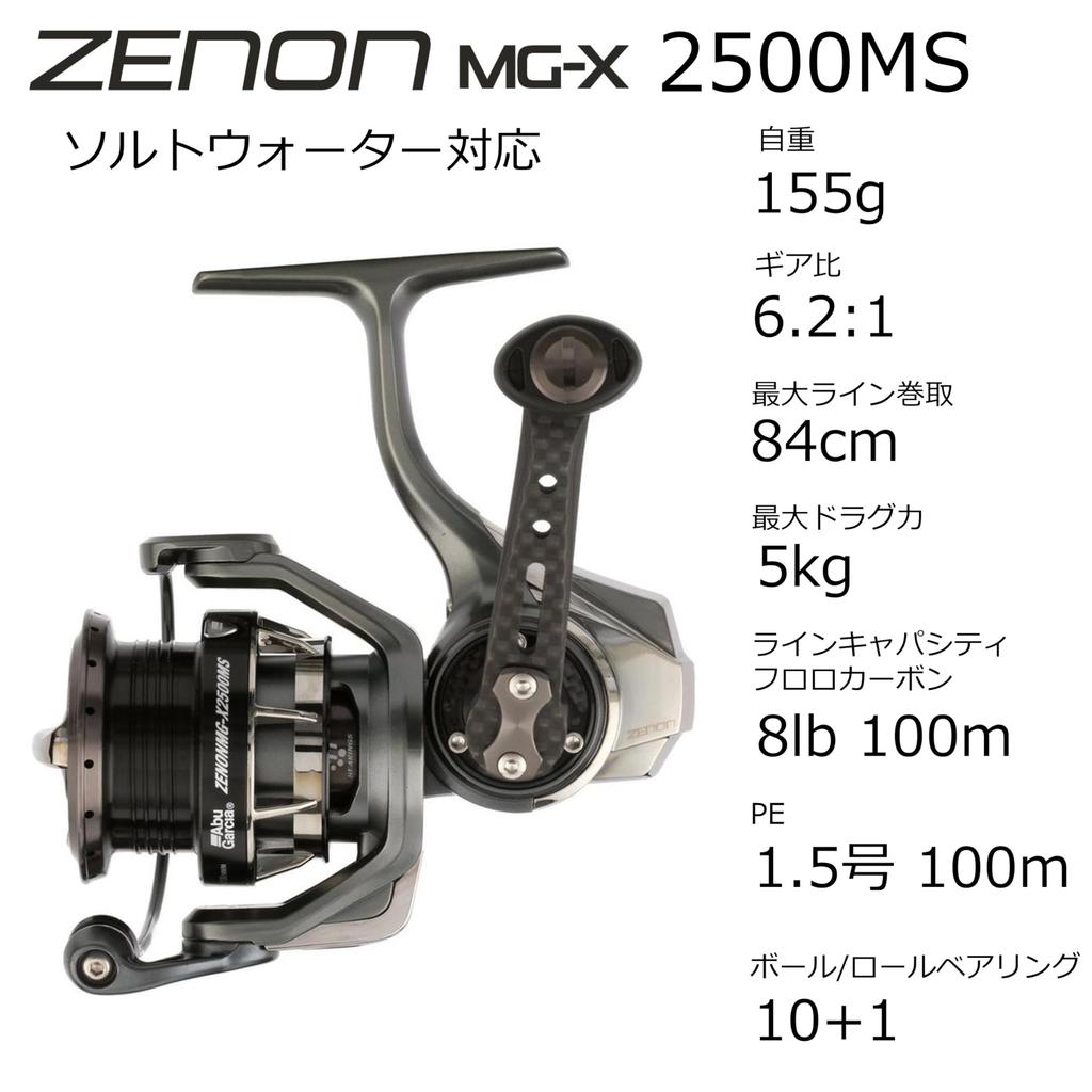 Abu Garcia Zenon MG-X 2500MS Mid-shallow Spool Saltwater Spinning Reel