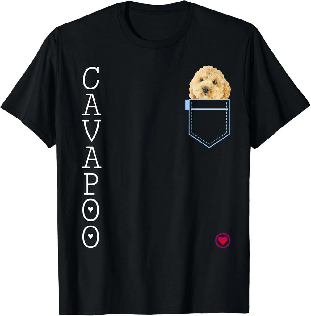 Cavapoo in pocket Puppy Dog Lover Cute Poodle cross Gift Unisex T-Shirt