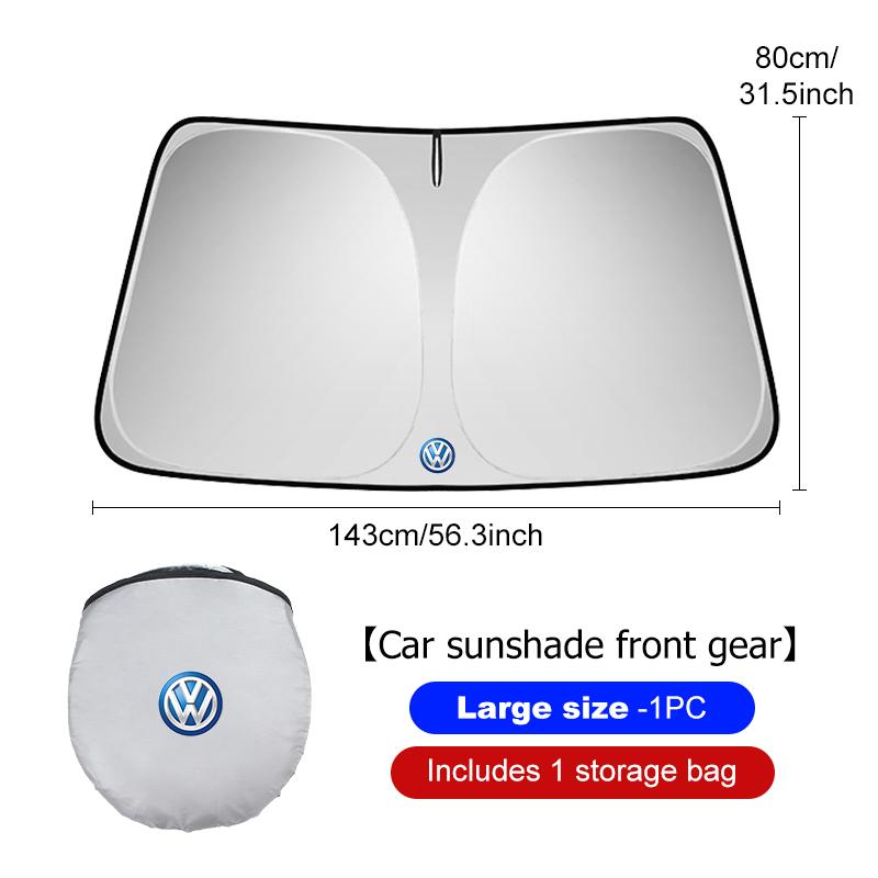 Car Windshield Sun Shade Visor UV Protection Shield Accessories For Volkswagen VW Golf Polo 4 5 6 Passat B5 B6 B7 CC Jetta zk8