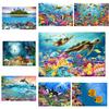 Новая гостиная Подводный мир Пейзаж 5DDIY Алмазная картина Украшение дома Дельфин Черепаха Акула Морская жизнь Настенное искусство
