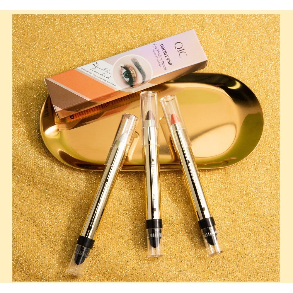 Ручка для теней QIC Lazy High Glossy, перламутровый тонкий контуринг, осветляющие, стойкие и красочные двусторонние тени для век