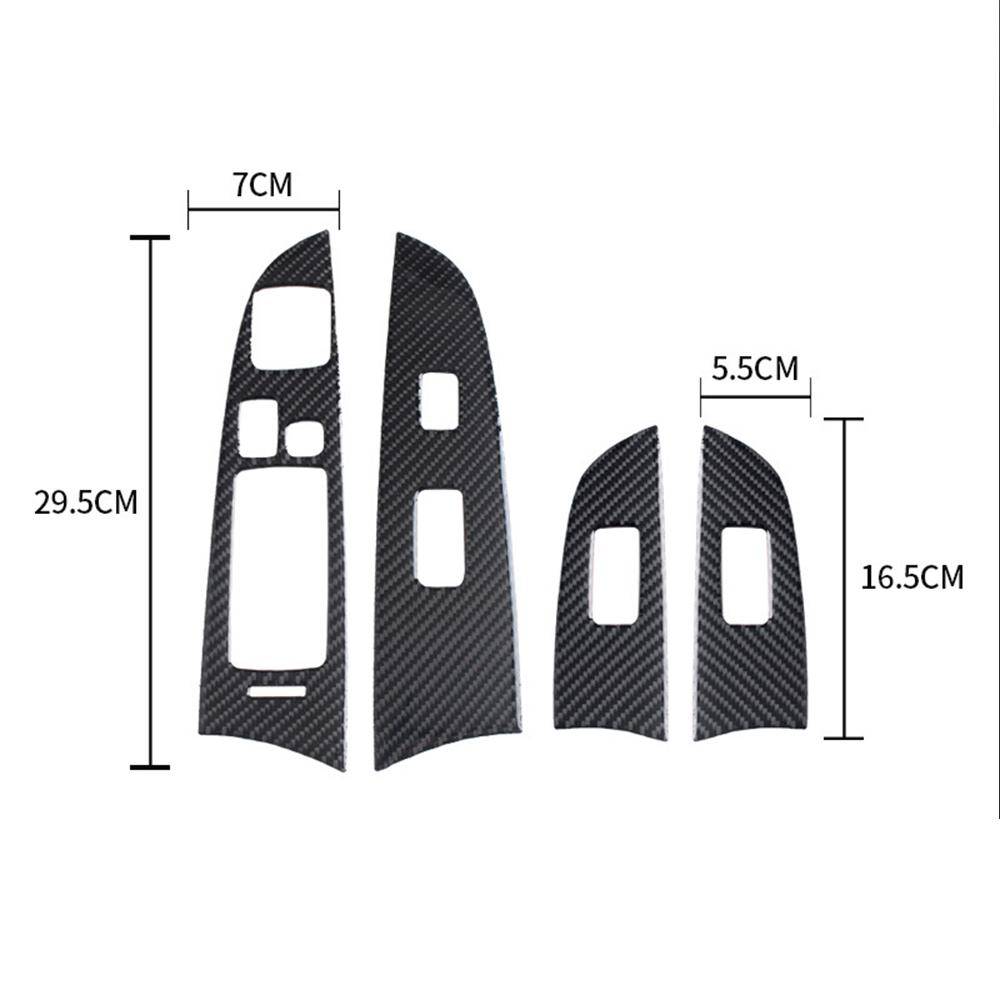 Накладка панели переключателя окна из углеродного волокна на левой стороне водителя для Lexus