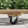 Round Planter Stand with Wheels Sturdy Construction Flower Pot Stand with Wheels Round Plant Rolling Stand Sleek Finish