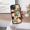 Y-yoshitomo Nara-Ретро Арт Чехол для Телефона Для IPhone 17 16 15 14 13 12 11 Pro Max Plus Черный Полное Покрытие ТПУ