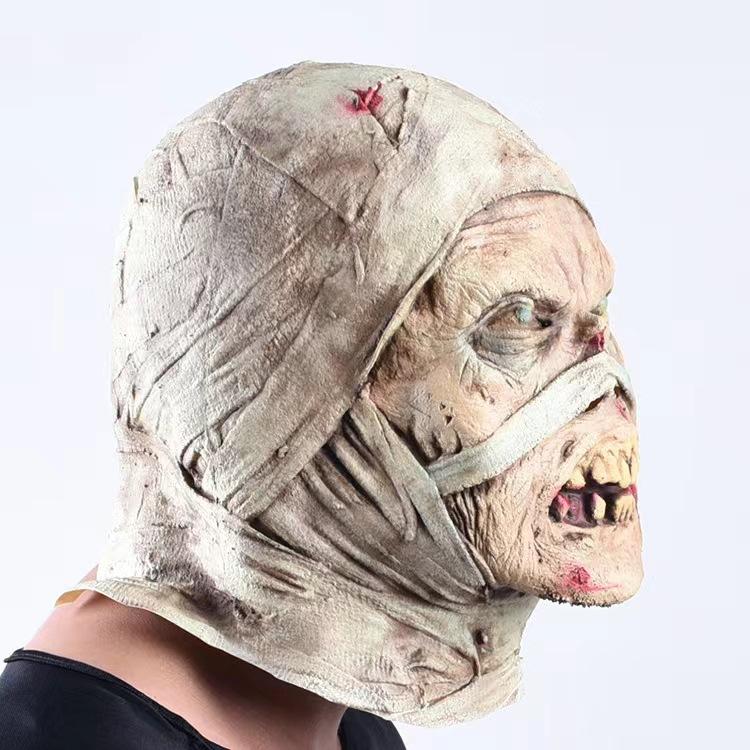 Halloween Horror Zombie Wooden Mask Western Scary Headgear Holiday Atmosphere Props