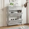 Shoe Cabinet ZWOLLE 78 x 24 x 103 cm Engineered Wood Concrete Grey