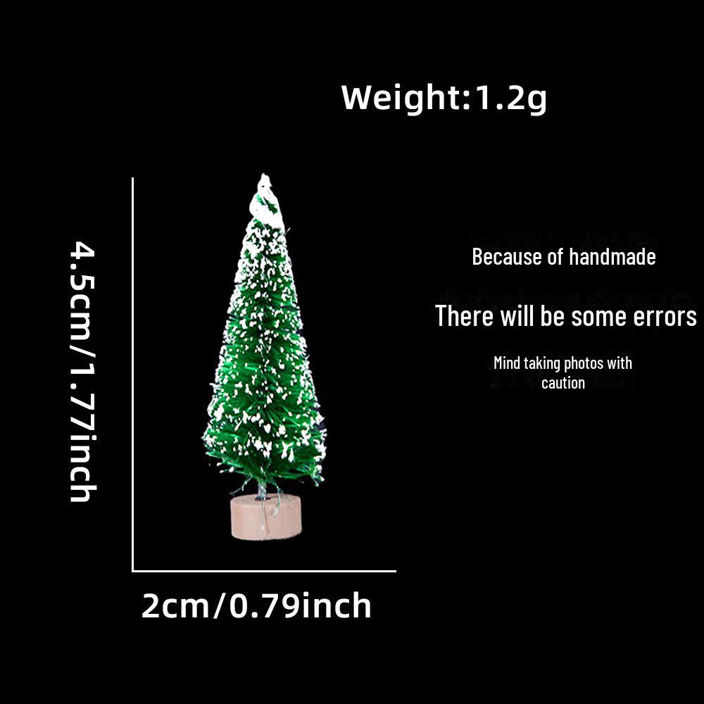 White Mini Christmas Tree Desktop Ornament - Small Christmas Decorations for Window Display