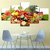5 Pieces Still Life Vegetable Fruit Canvas Painting Abstrsct Posters and Prints Picture for Living Room Home Decor No Frame