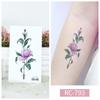 Women Sexy Temporary Tattoo Stickers Black Roses Pattern Full Flower Design Used for Arm Body Art Big Large Fake Tattoo Stickers