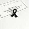 Melanoma Cancer Black Ribbon Pin Awareness Funerals Memorial Pin Black Bow Brooch Pin  Funeral