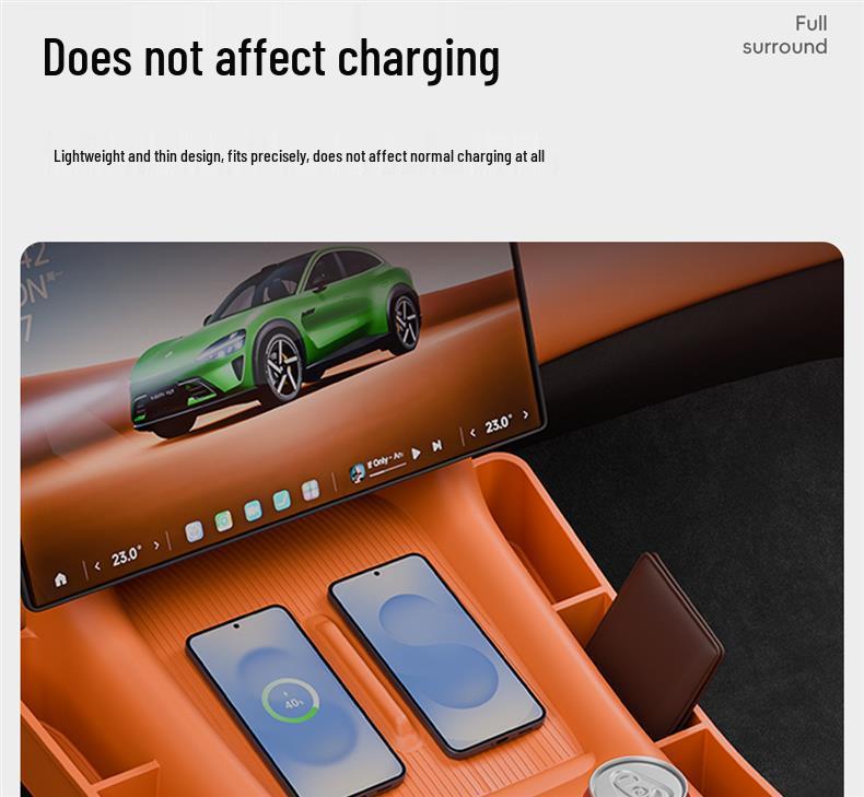 Силиконовая накладка для панели управления Xiaomi YU7: Беспроводное зарядное устройство, Нескользящая подставка, Аксессуар для интерьера