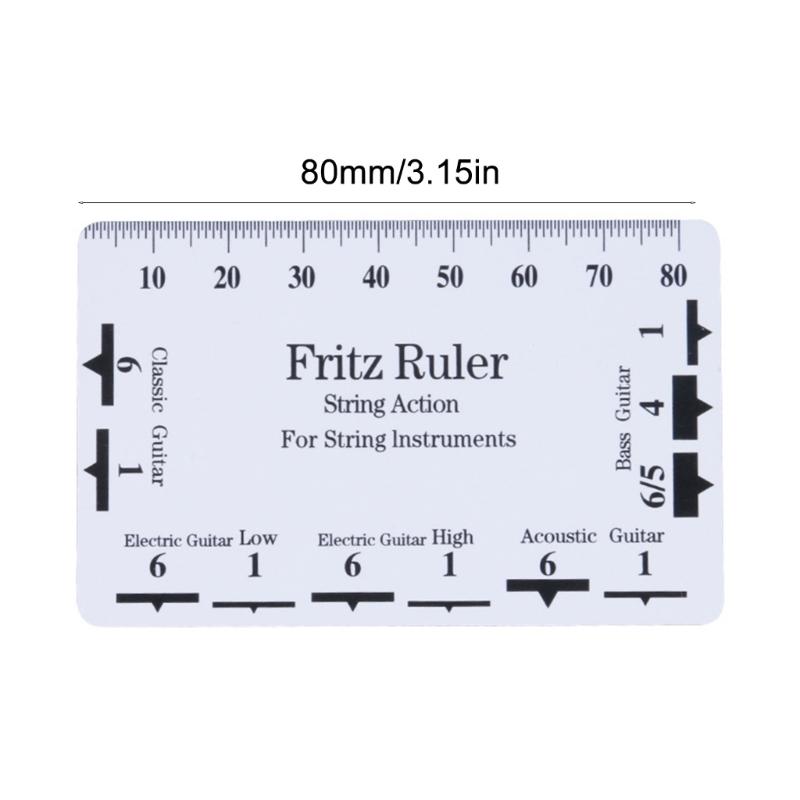 Guitar String Action Gauge Ruler, Guitar Height Gauge, Guitar Set Up Repairing Luthier Tool for Guitar, Ukulele, Banjos