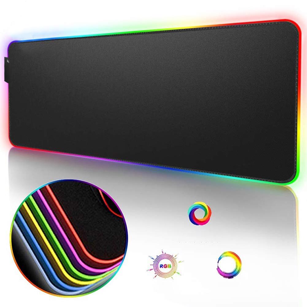 RGB Gaming Mouse Pad LED Luminous Xxl Anti-slip Colorful Lights RGB Large Gaming Mouse Pad Mat for Computers Keyboard Mouse-pad