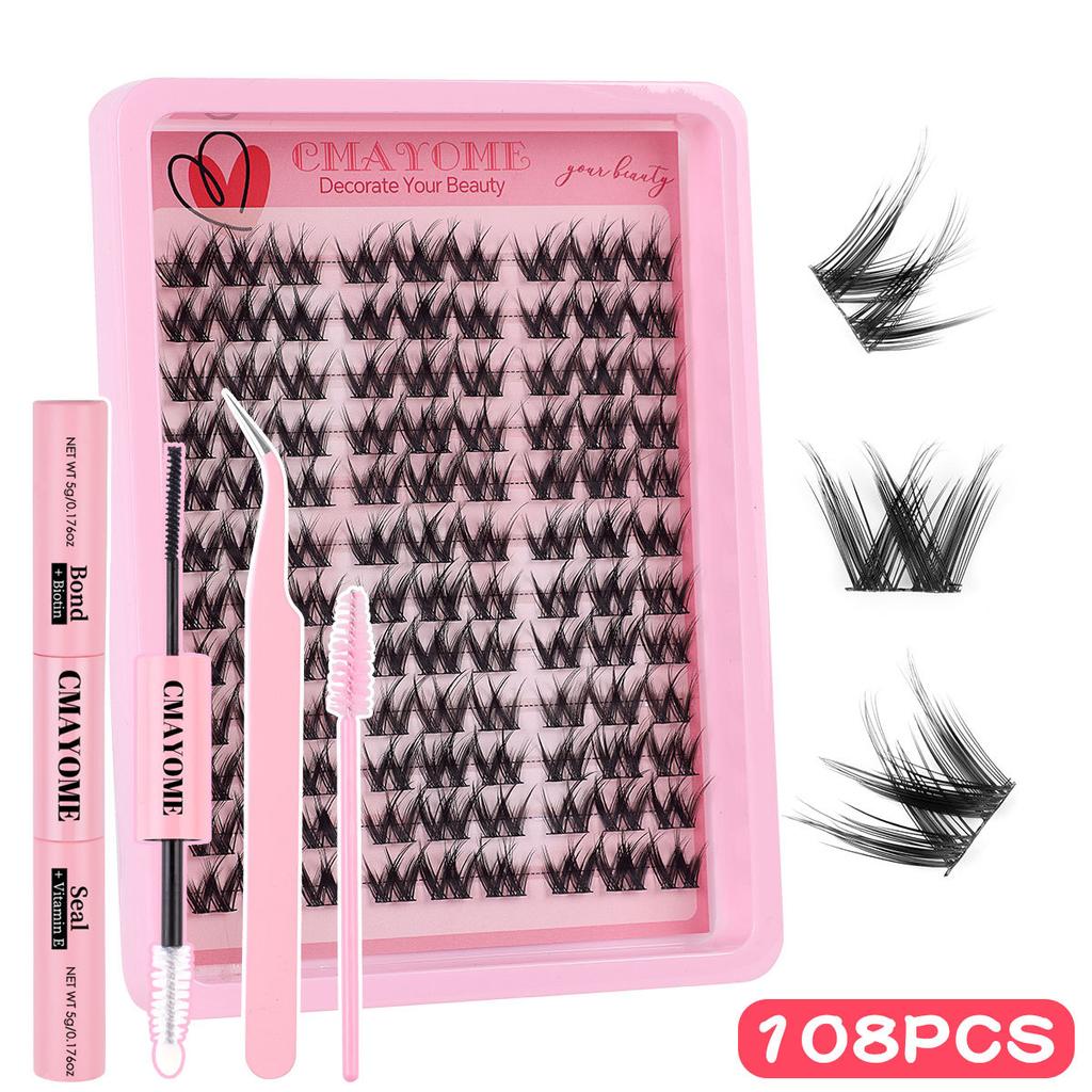 Soft & Natural Segmented False Eyelashes - C Curl, Subtle European/American Style. Choose Your Look for a Big Eye Effect.
