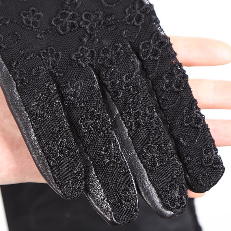 Сексуальные кружевные длинные женские кожаные перчатки из овчины, банкетные длинные перчатки, модные аксессуары 2017