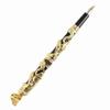 Gullor Fountain Pen Black and Gold Snake 3D Medium Nib Pattern,