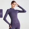 Женская спортивная куртка Lulu2025 на осень/зиму, облегающего кроя, высокоэластичная, со стойкой