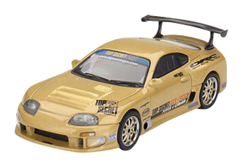 MINI GT Scale Toyota Supra Top Secret Gold Finished Product 1/64 (A80) GT-300 (Right-Hand Drive) MGT00961-BL