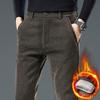 Winter Warm Corduroy Pants Men Stretch Thick Elastic Waist Fluff Pant Trousers Male Clothing
