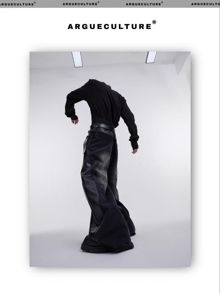 Men's High Street Black Washed Straight Jeans - Autumn/Winter Edition