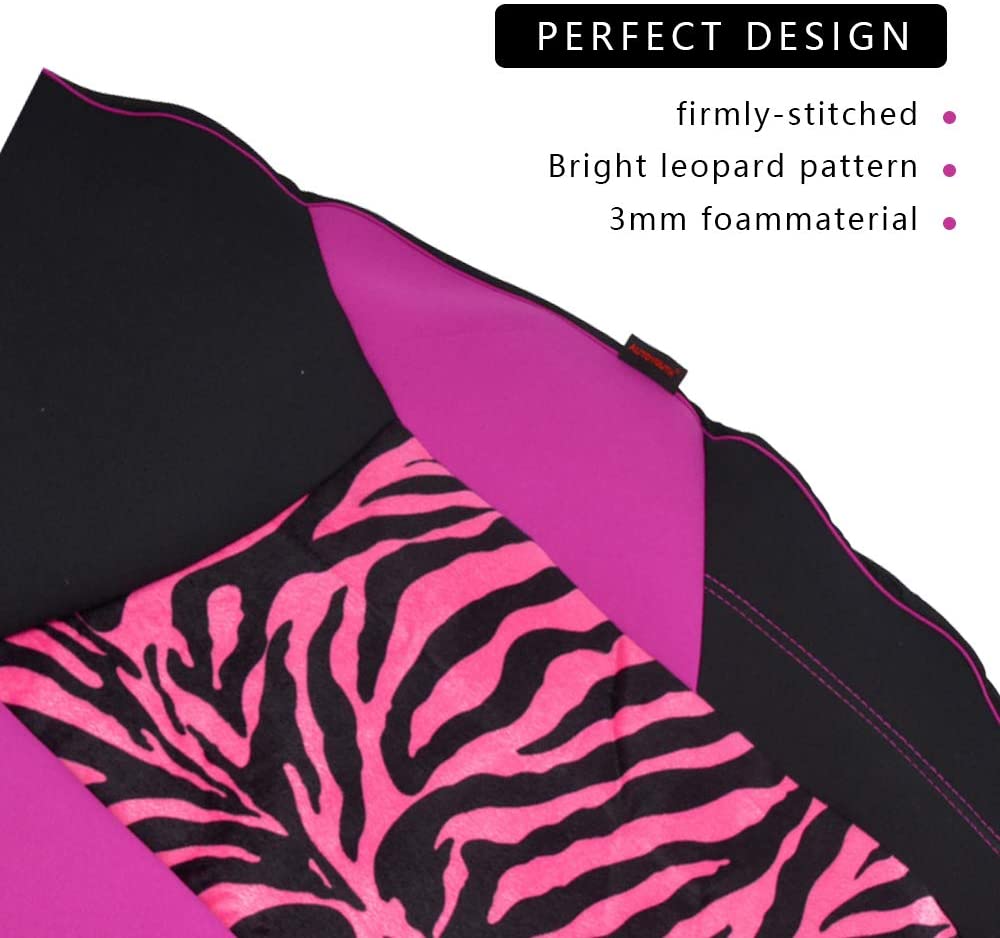 Чехол для сиденья с высокой спинкой и леопардовым принтом, универсальный, подходит для большинства автомобильных сидений, аксессуары для интерьера