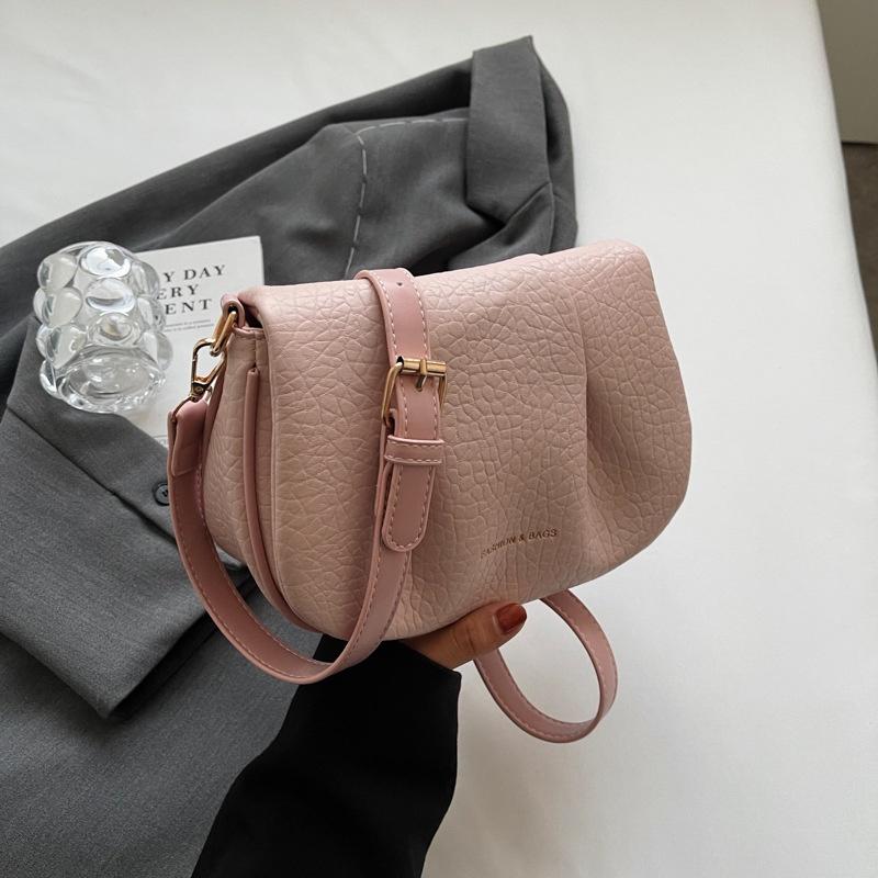 IELGY Женская простая седельная сумка через плечо в стиле ретро, ​​модная универсальная плиссированная сумка-облако