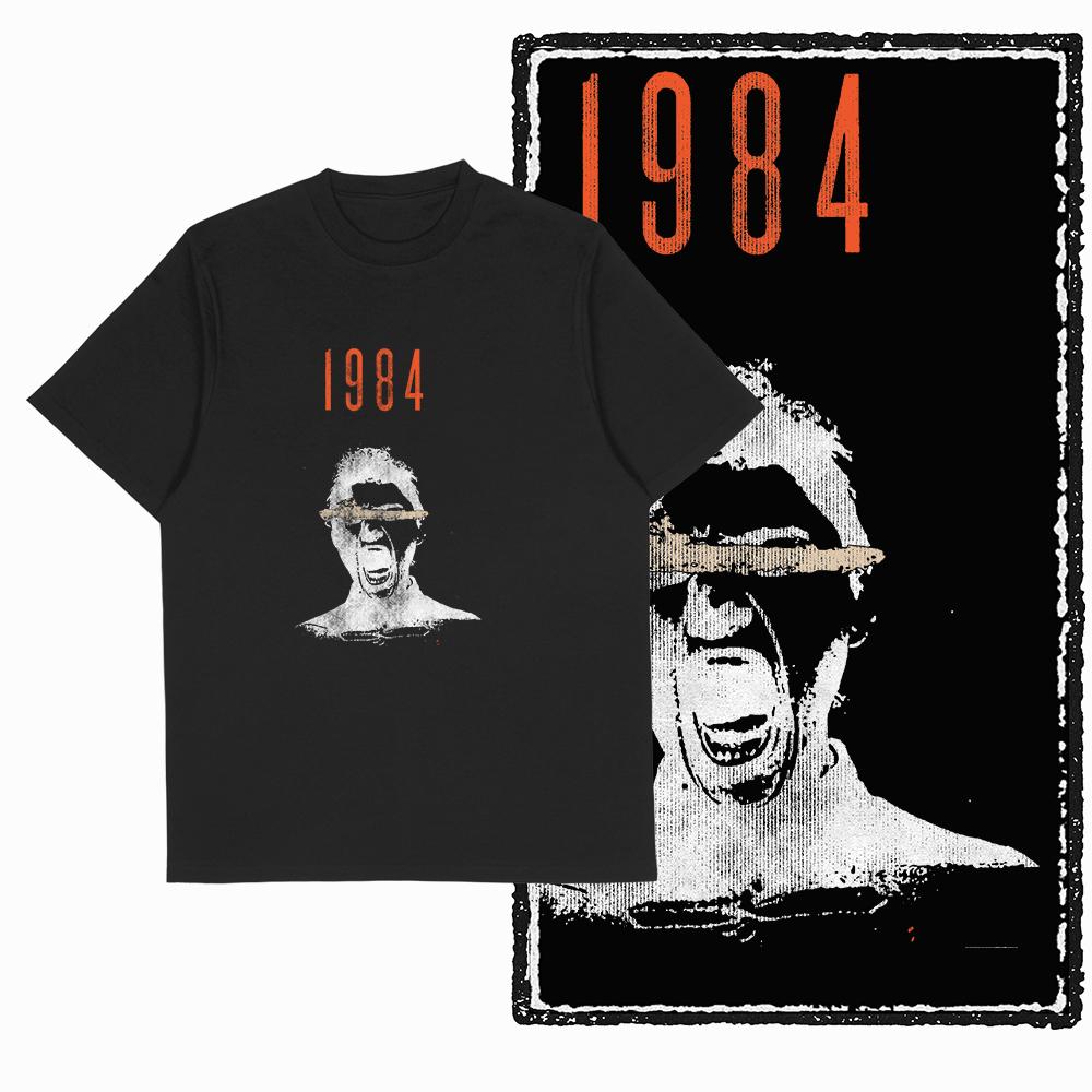 Coolmind X0019 Хлопок большой размер принт 1984 эксклюзивная графика унисекс футболка свободная с круглым вырезом унисекс футболка повседневная футболка для унисекс футболок