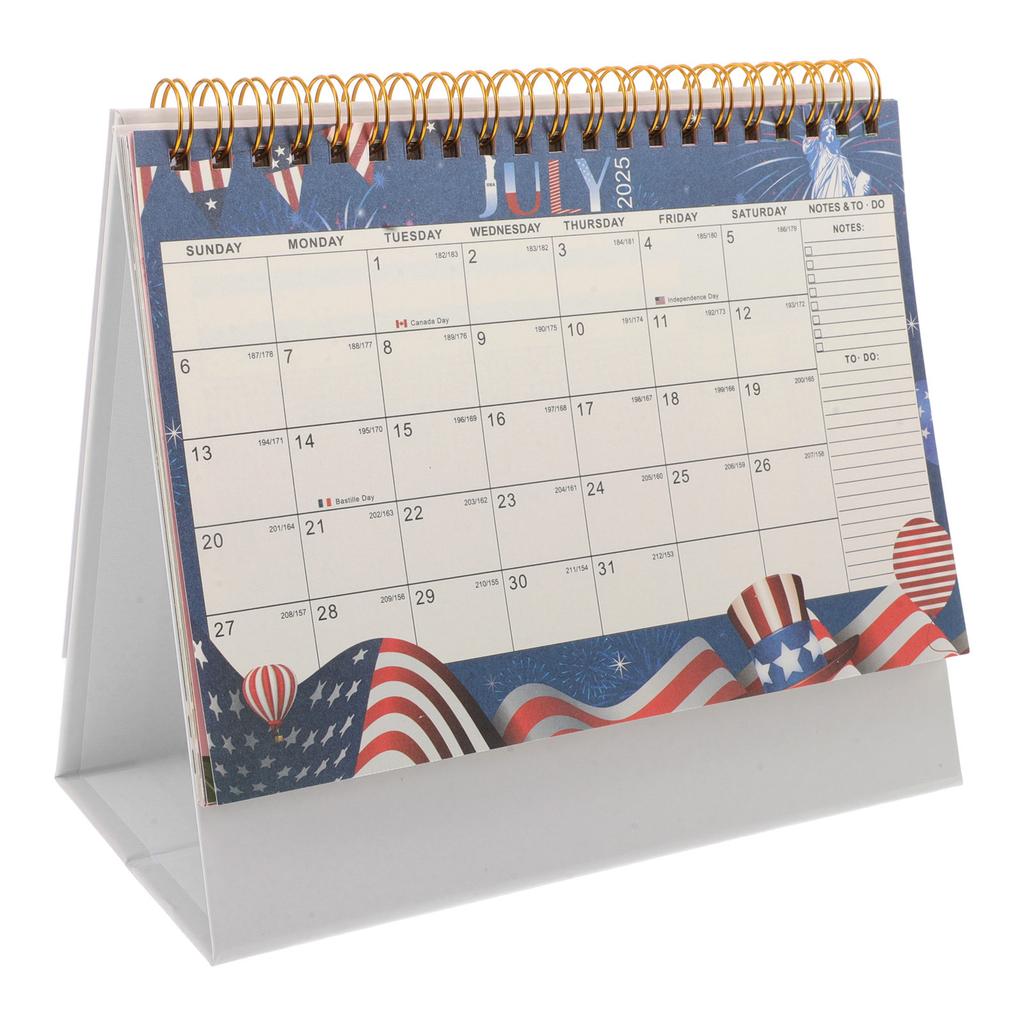 2026 Mini Desk Calendar Standing Daily Schedule Planner Smooth Turning Pages Compact Size Small Desktop Calendar for Office Home